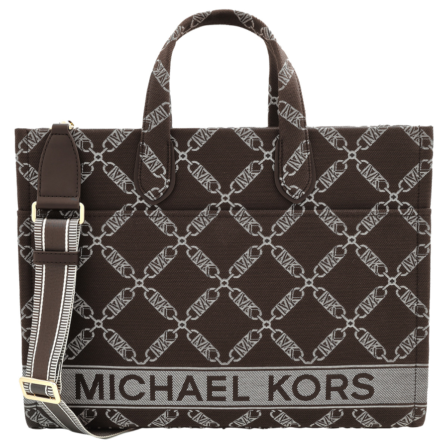 Michael Michael Kors Gigi Large Empire Logo Jacquard Tote Bag