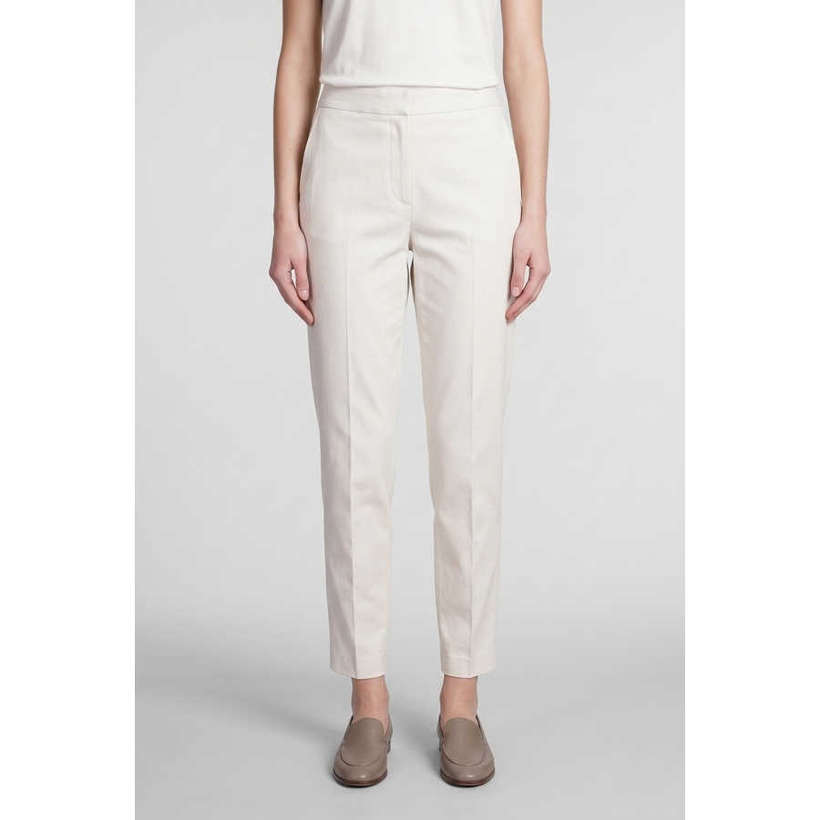 Brunello Cucinelli Wooff White Tailored Trousers