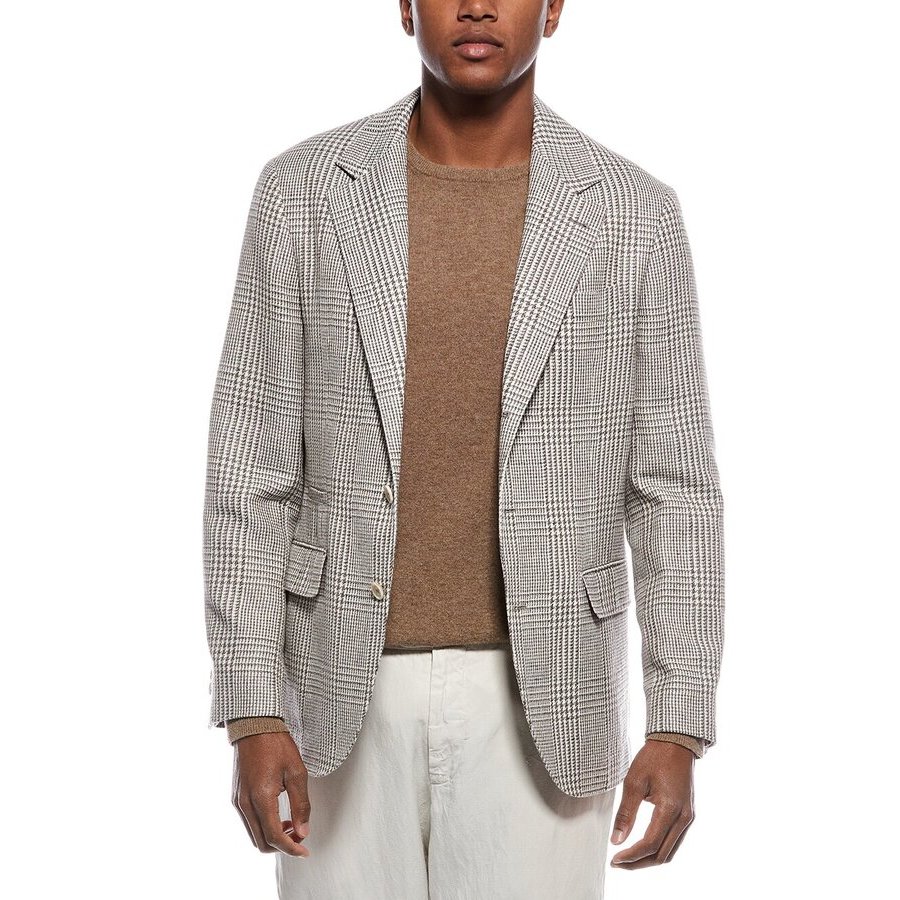 Brunello Cucinelli Men'S Plaid Deconstructed Blazer