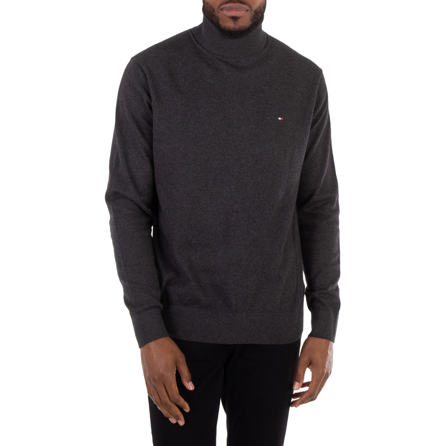 Tommy Hilfiger Flag-Embroidered Roll Neck Jumper