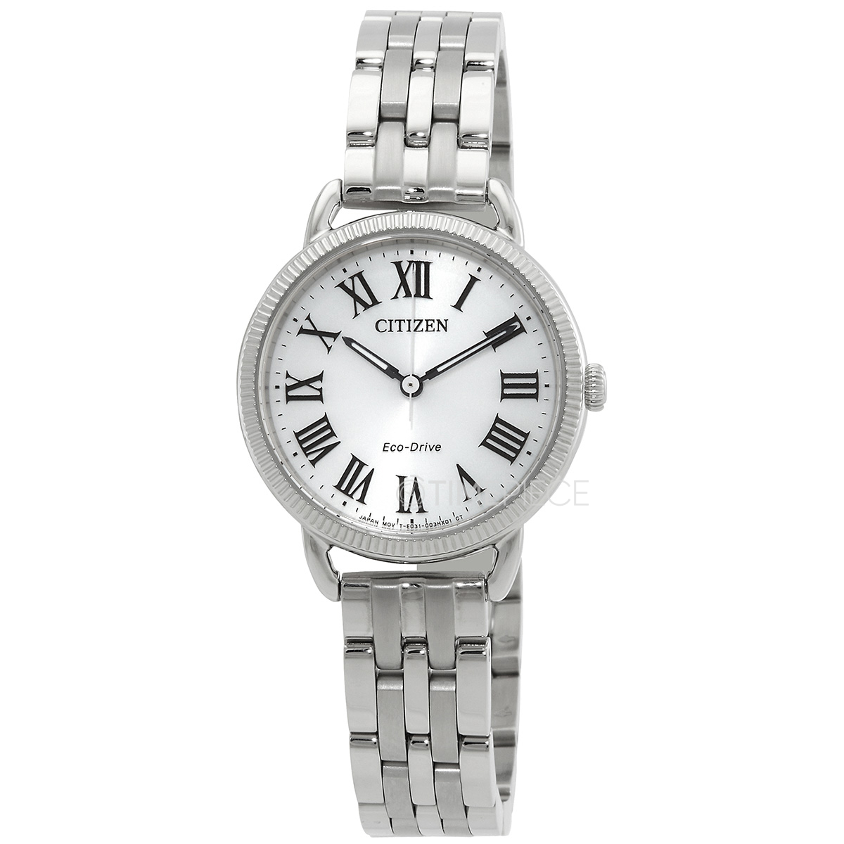 Citizen Classic Coin Edge Eco-Drive Silver Dial Ladies Watch EM1050-56A