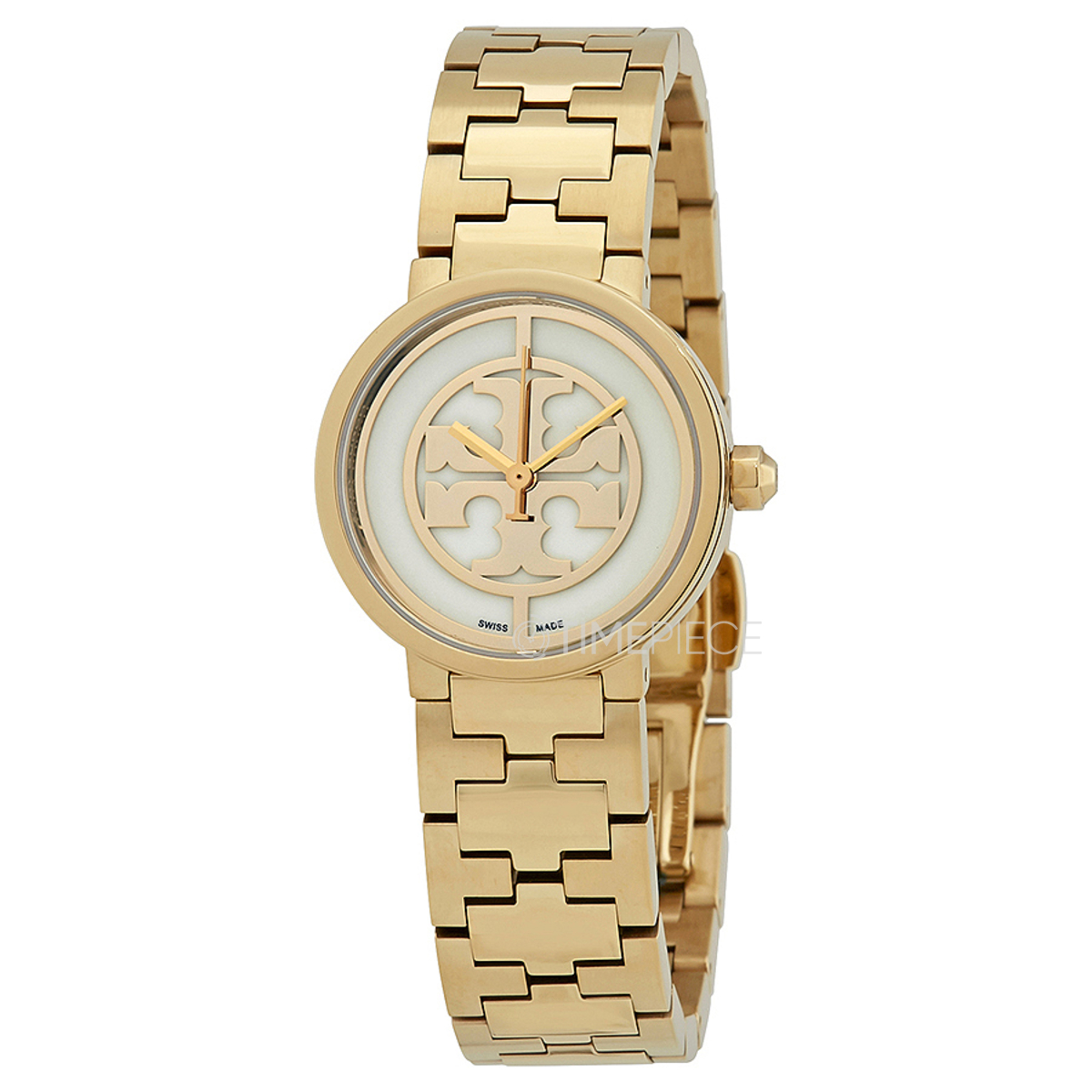 Tory Burch Reva Gold Toned Steel White Dial Quartz Ladies Watch TRB4011 -  Chronostore