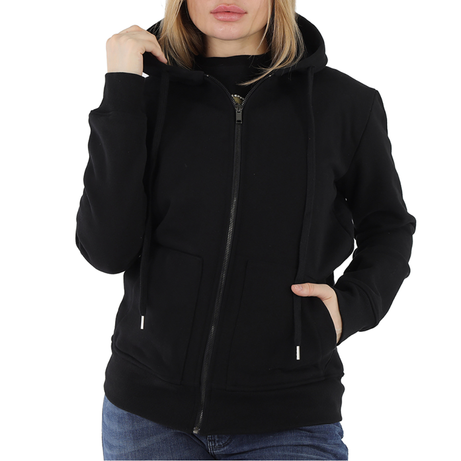 Tiger in the Rain Ladies Hoodie Zip Back Print