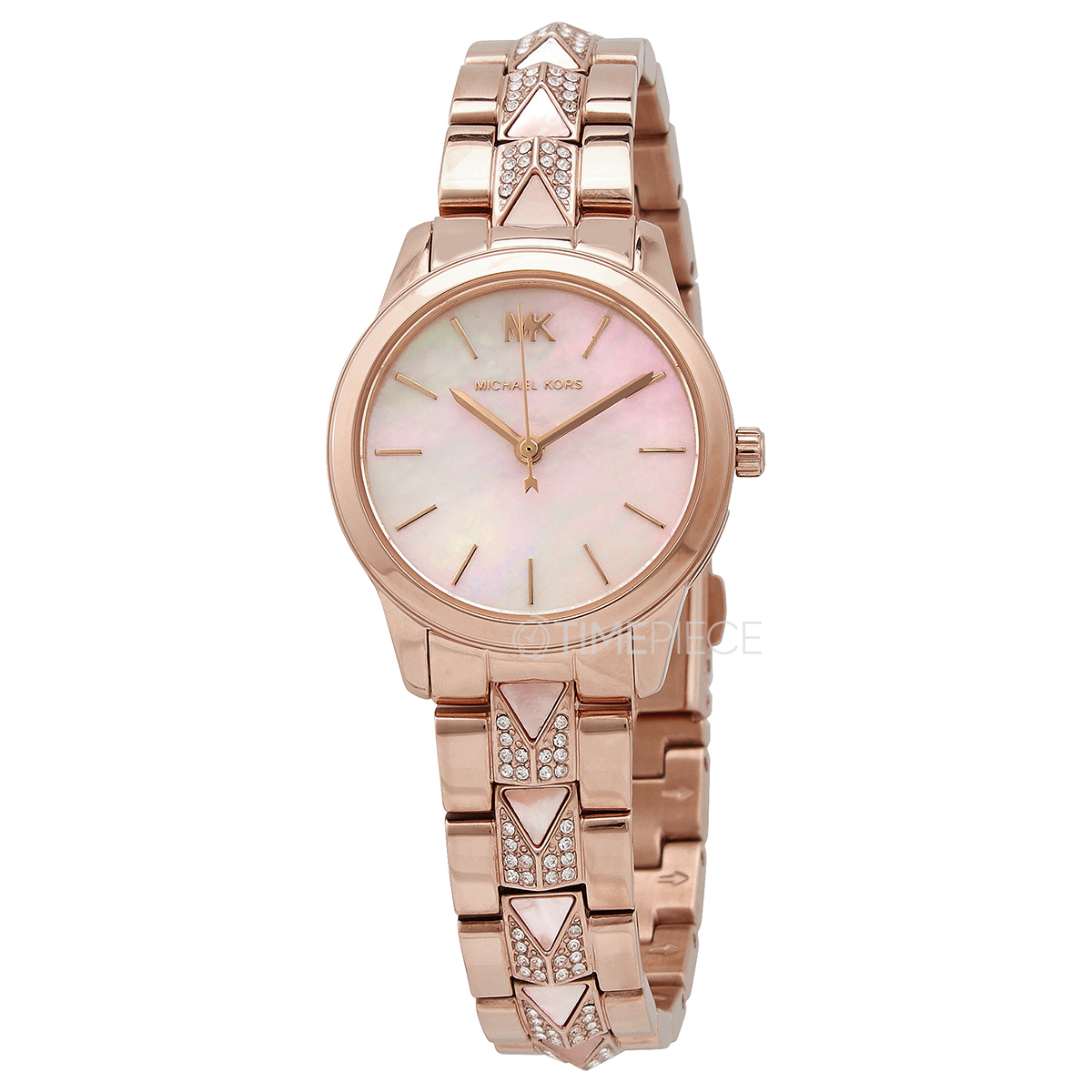 Michael Kors Runway Mercer Quartz Pink Mother of Pearl Dial Ladies