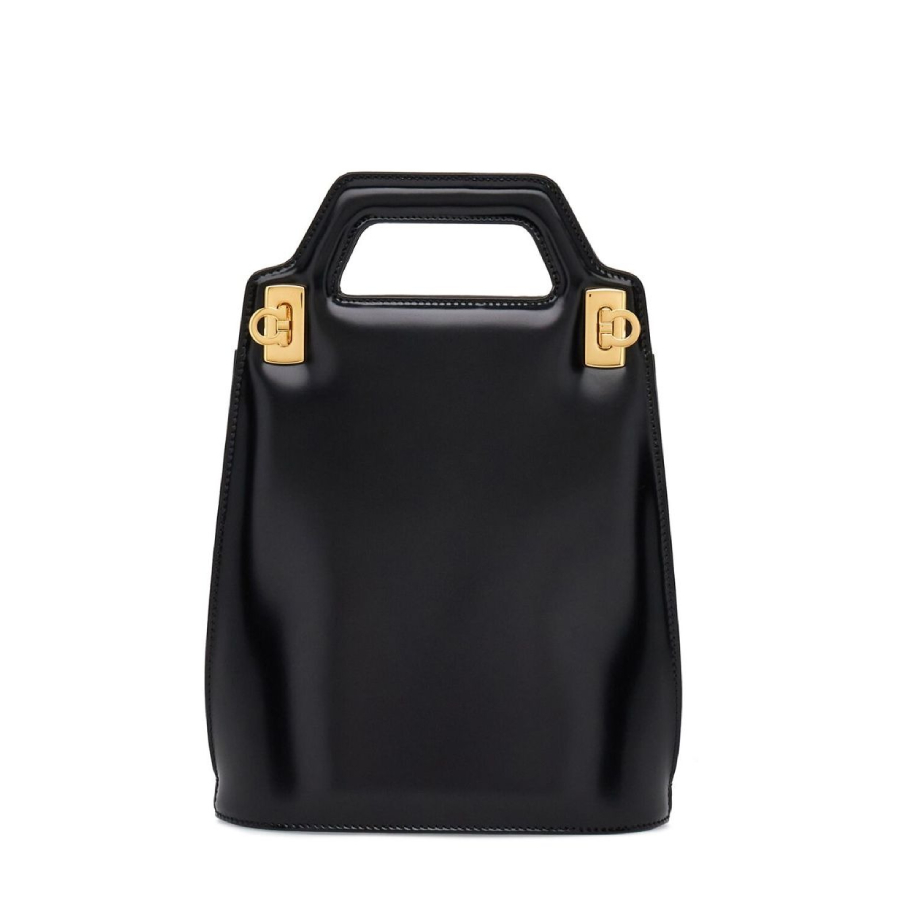 Ferragamo Wanda Mini Top Handle Leather Bag