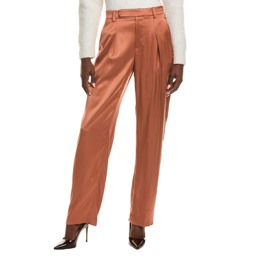 Brunello Cucinelli Worust Relaxed Silk Trousers