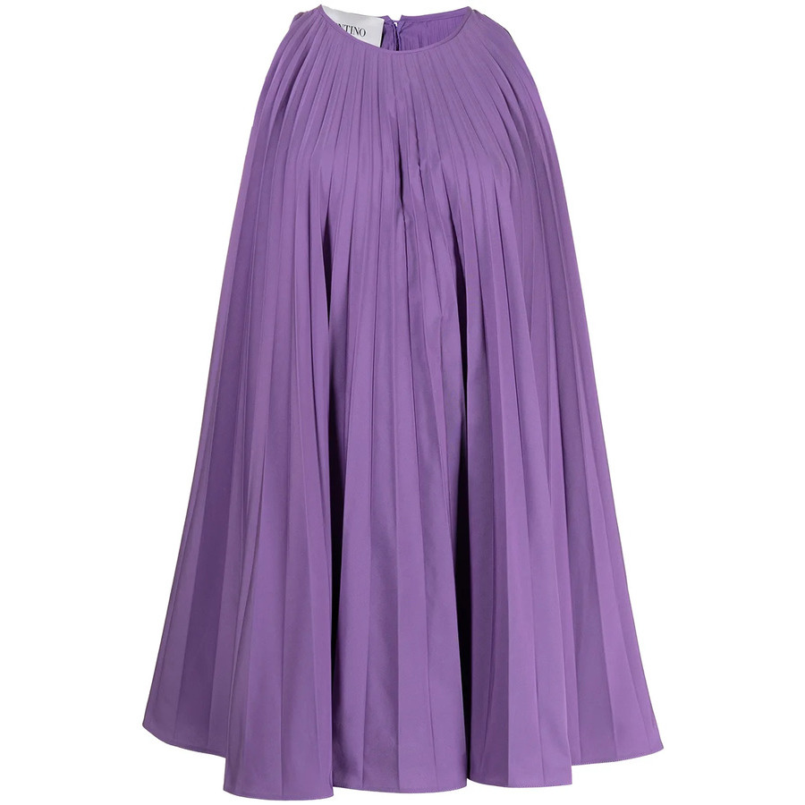 Valentino Garavani Pleated Sleeveless Minidress