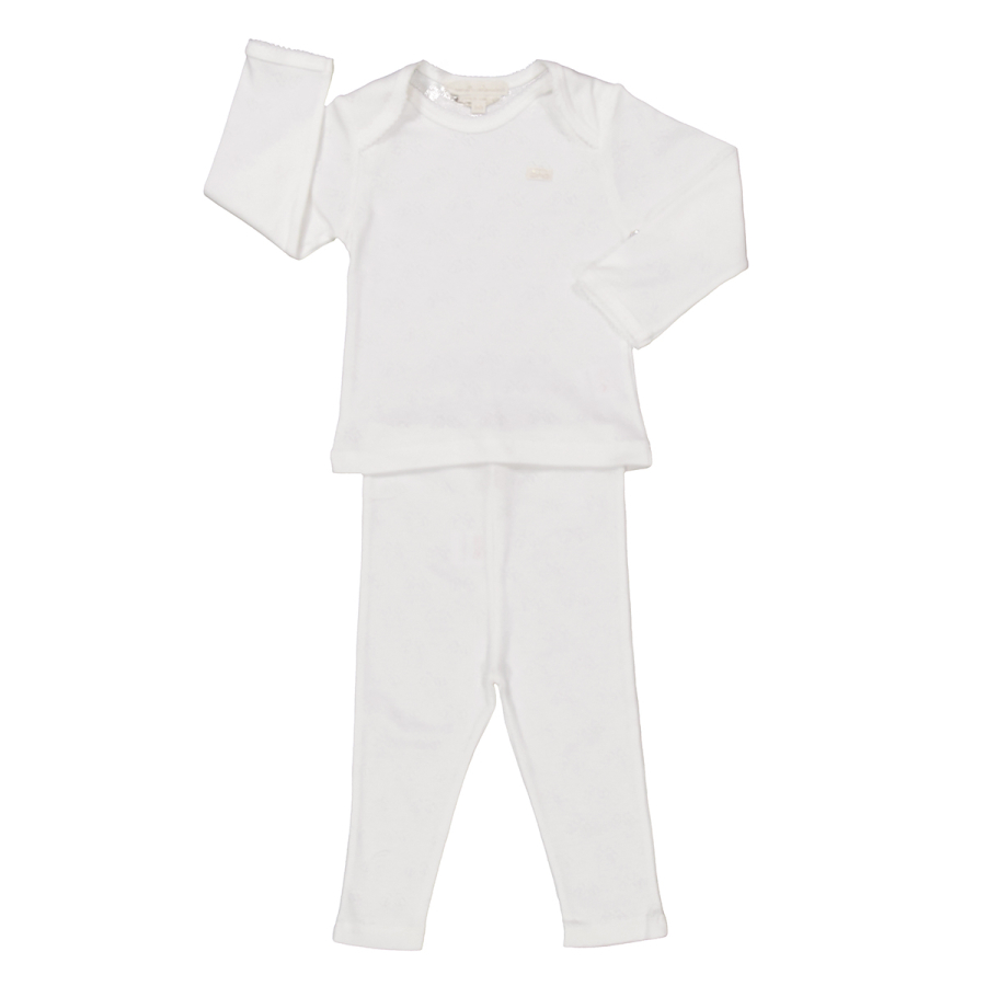 Marie Chantal Kids Pointelle Cotton Two Piece Set