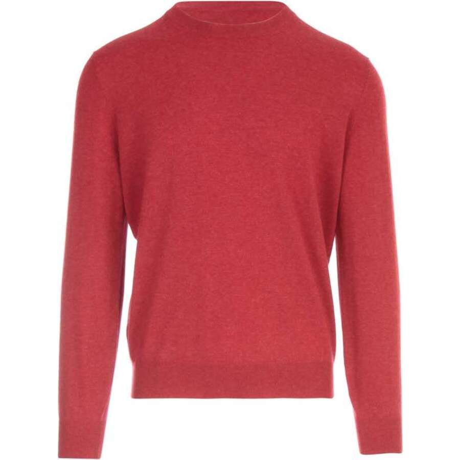 Brunello Cucinelli Tomato Cashmere Crewneck Sweater
