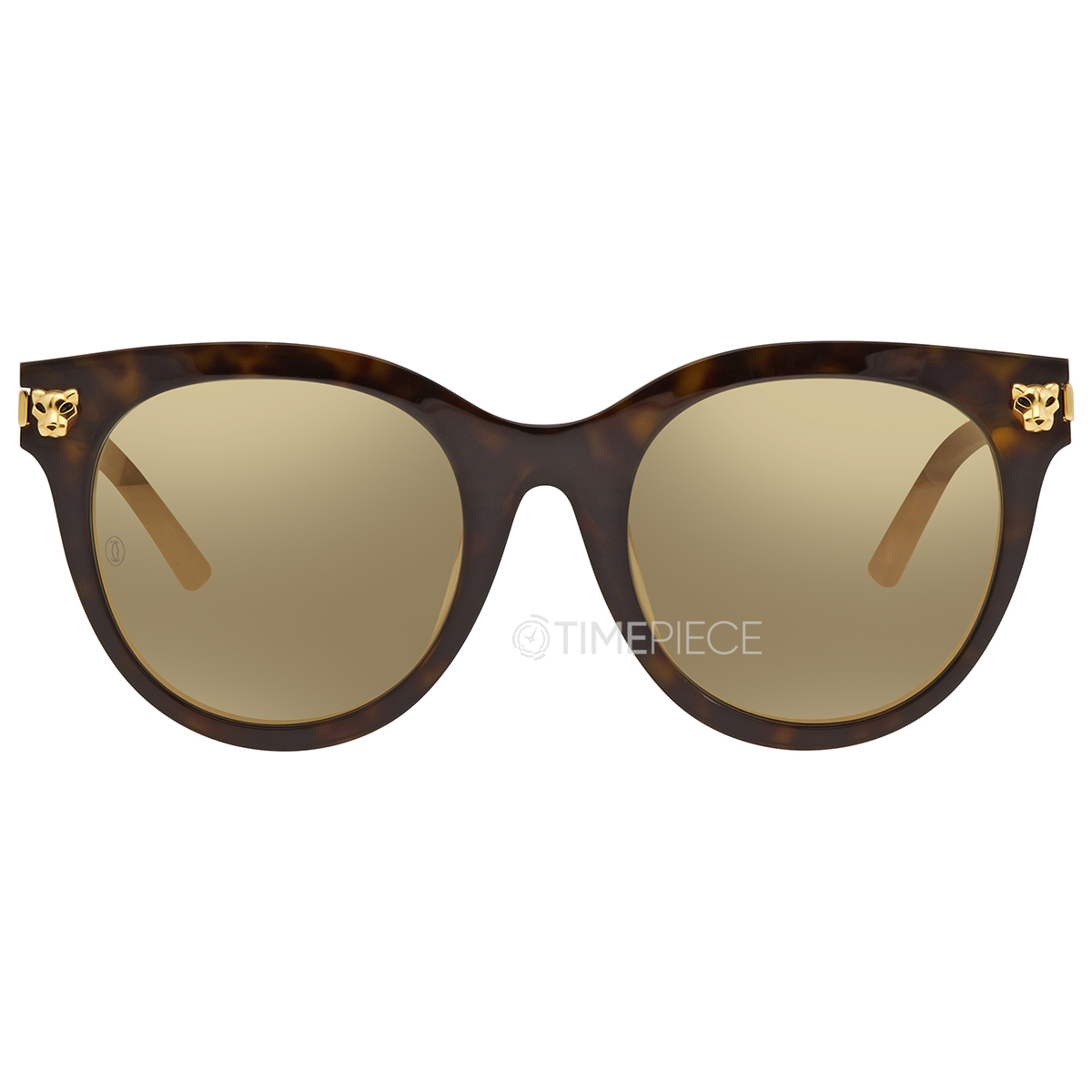 Cartier Gold Cat Eye Ladies Sunglasses CT0024SA 52 002