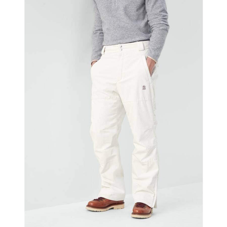 Brunello Cucinelli Off White Relaxed Cotton Trousers
