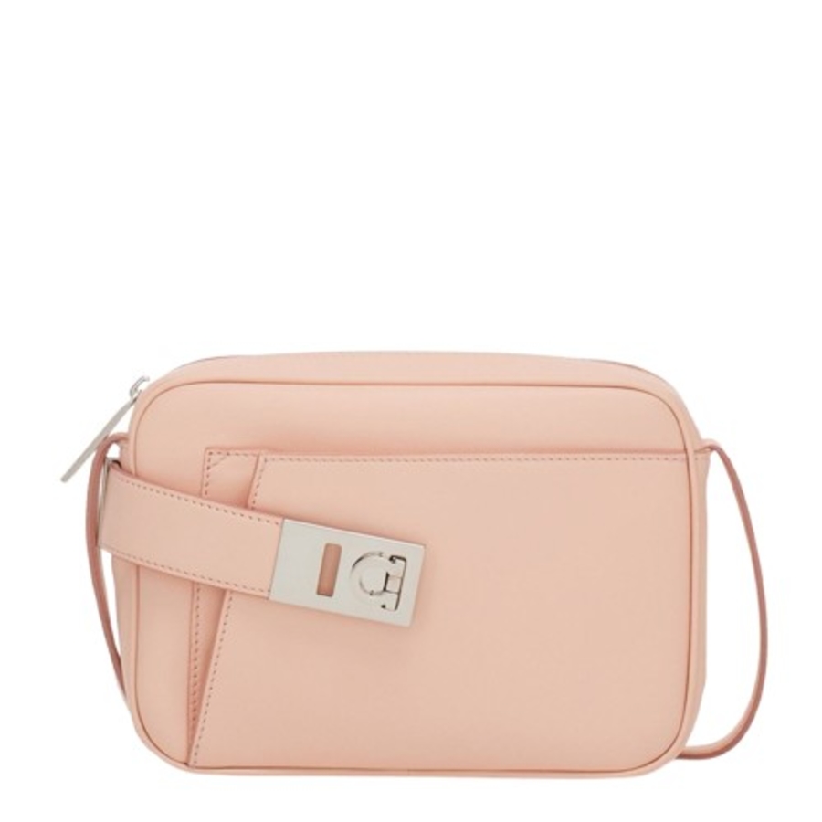 Ferragamo Calfskin Leather Camera Bag — Pink