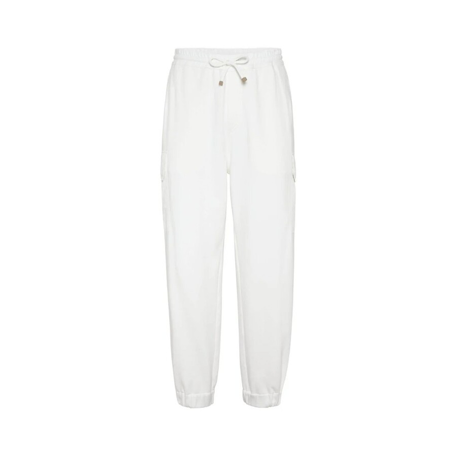 Brunello Cucinelli Off White Relaxed Trousers