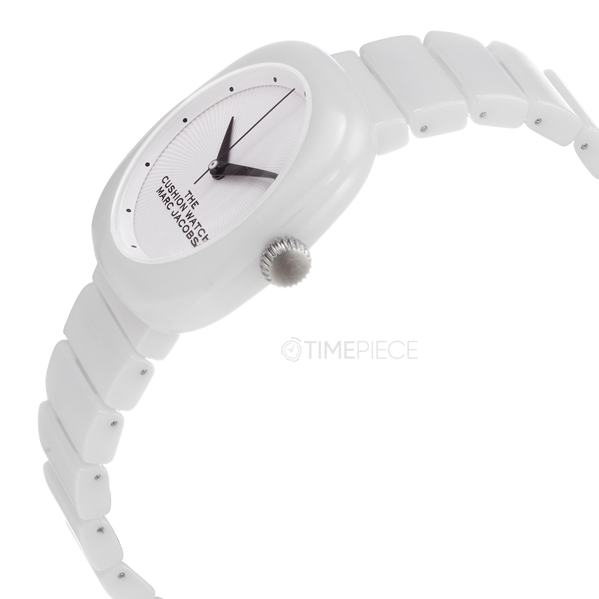 Marc Jacobs The Cushion Quartz White Dial Ladies Watch MJ0120184710