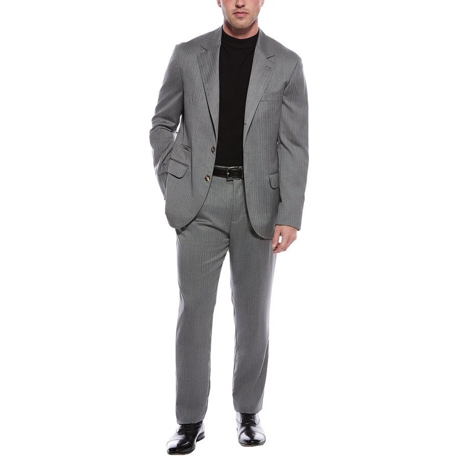 Brunello Cucinelli Men's Light Grey Wool Suit