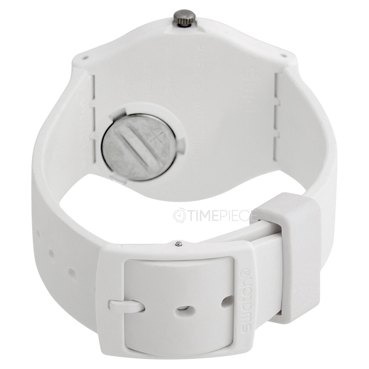 Swatch Live Time White Quartz White Skeleton Dial Ladies Watch SO31W101