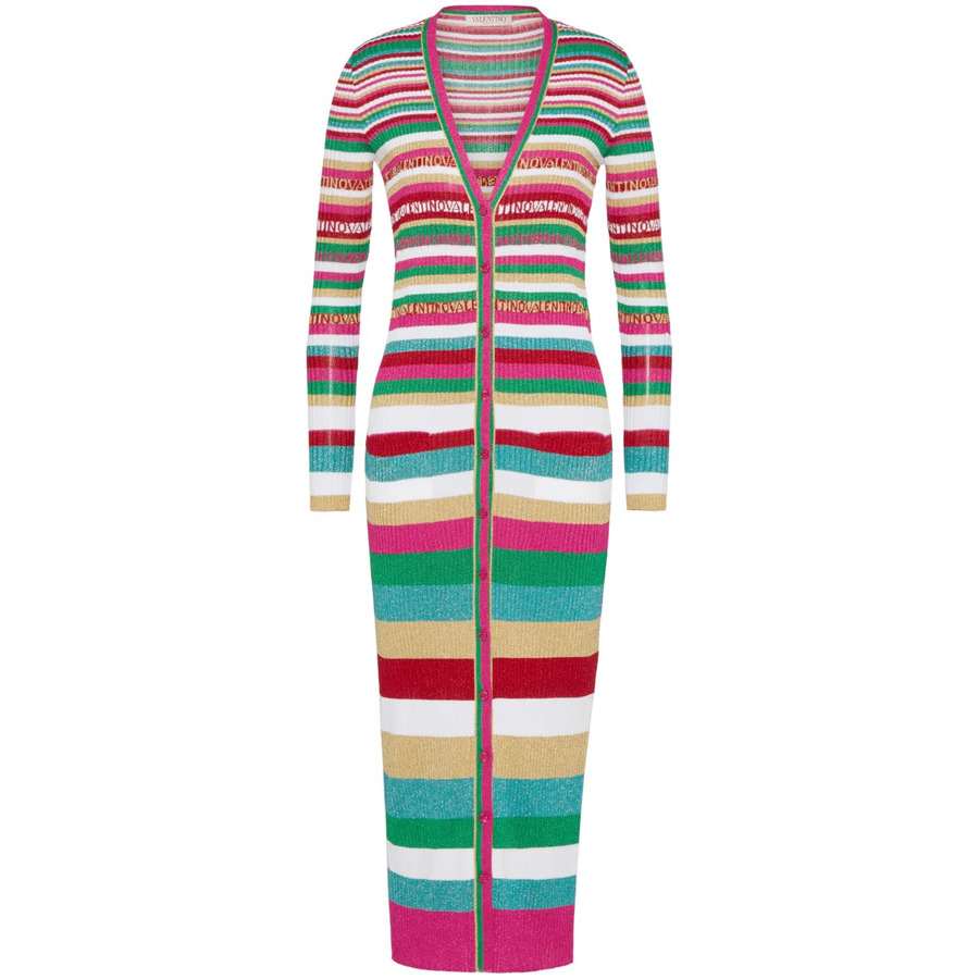 Valentino Garavani Stripes Lurex Cardigan