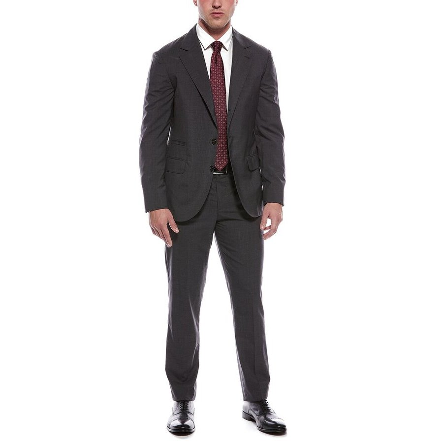 Brunello Cucinelli Anthracite Wool Silk Tailored Blazer