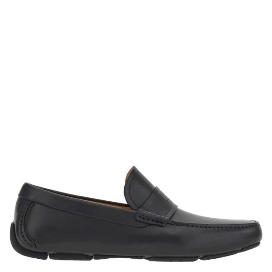 Ferragamo Mens Black Felix Driver Loafers