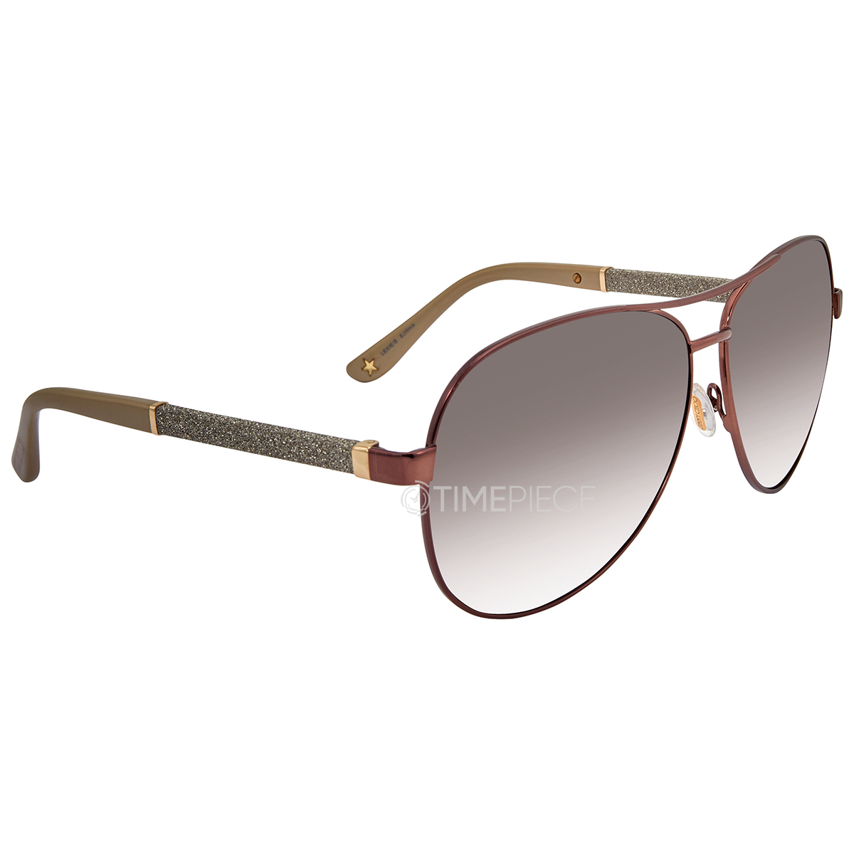 Jimmy Choo Lexie Brown Gradient Aviator Sunglasses Lexies 0ejw 61 