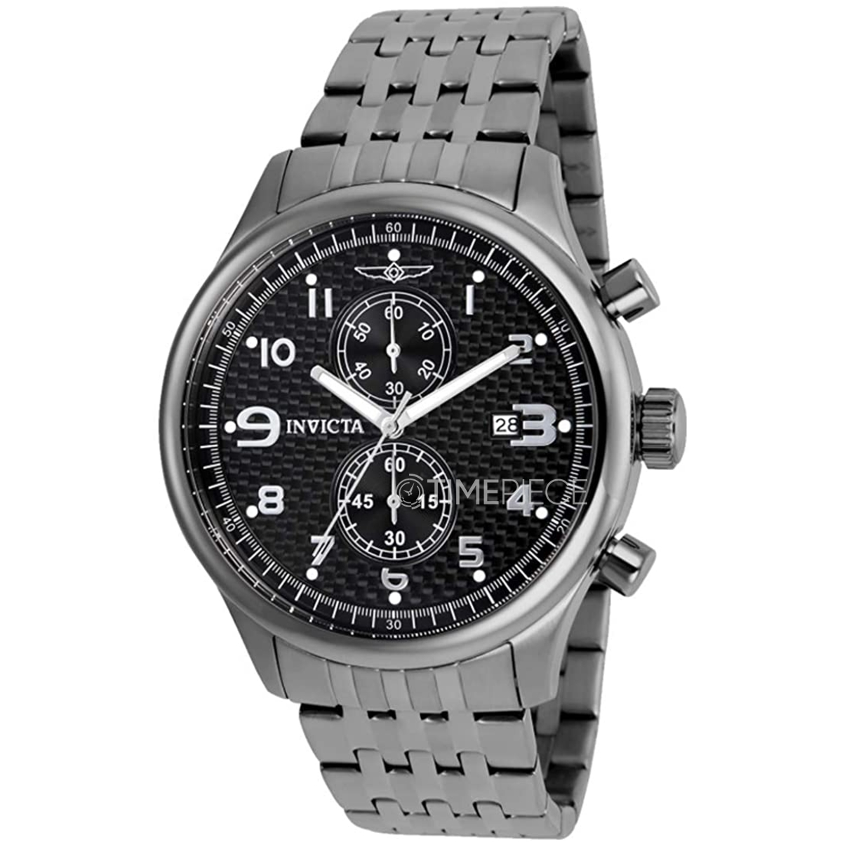 Invicta II Collection Dual Time Black Dial Watch 0368