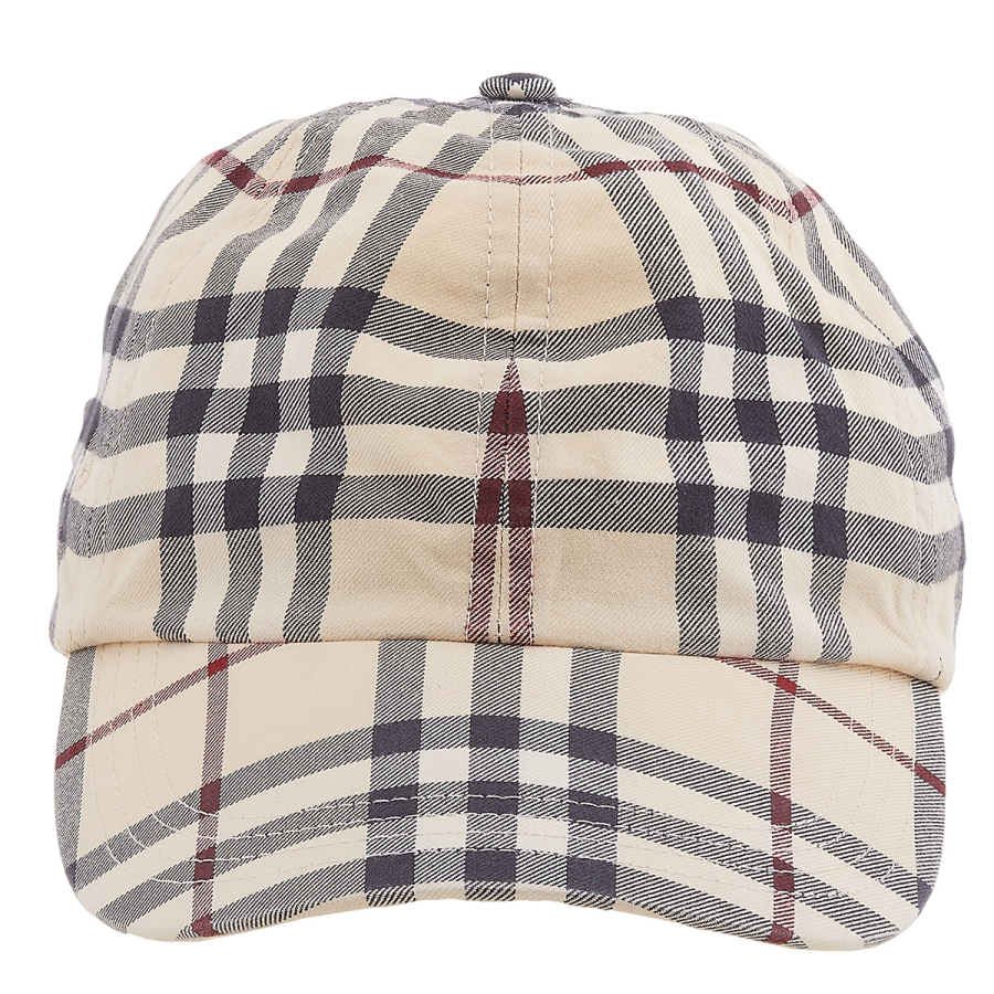 Burberry Archive Plaid-Check Cotton Baseball Cap, Size Medium