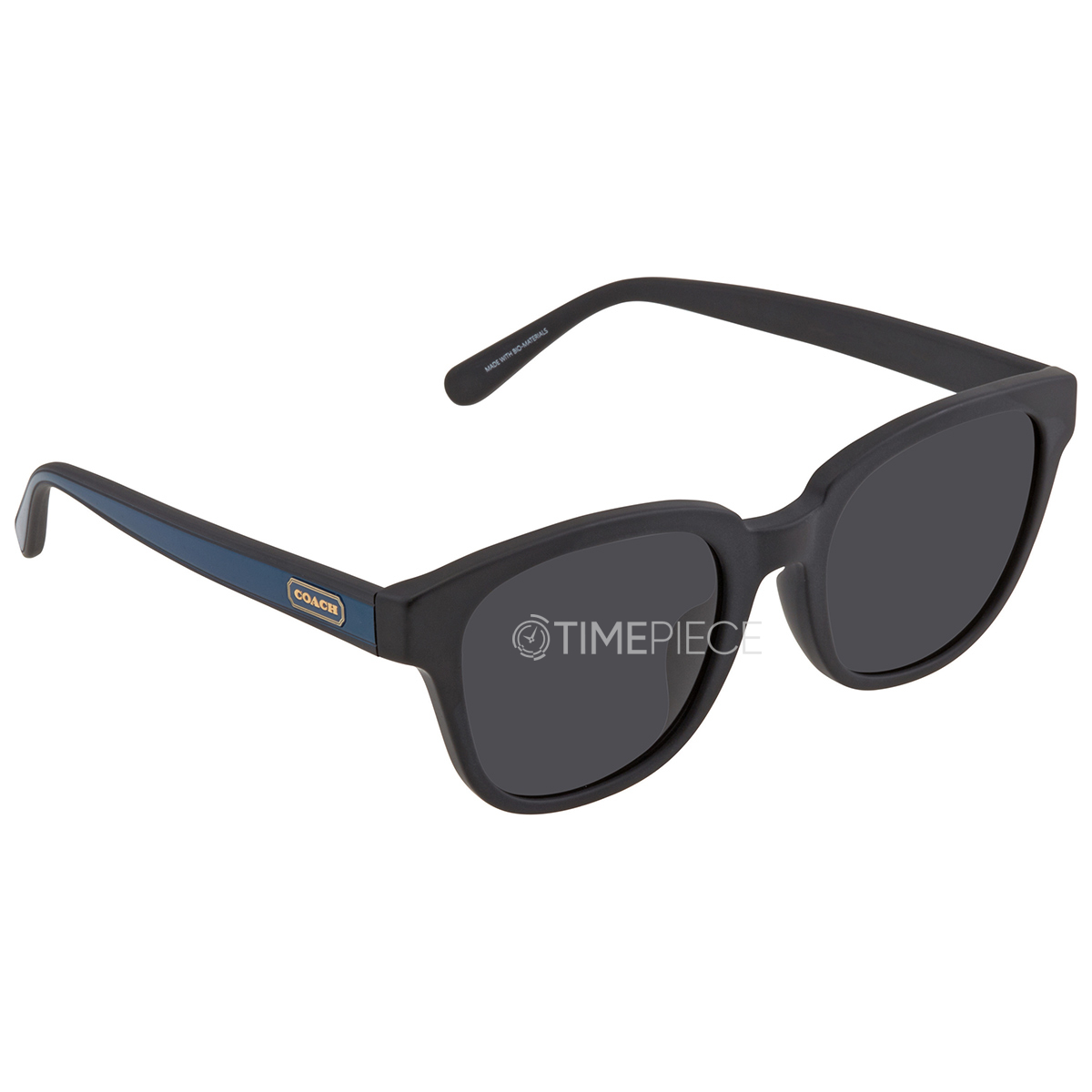 Coach Dark Grey Solid Square Mens Sunglasses HC8340U 500287 53