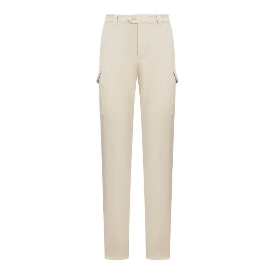 Brunello Cucinelli Men's Linseed Cotton Cargo Trousers