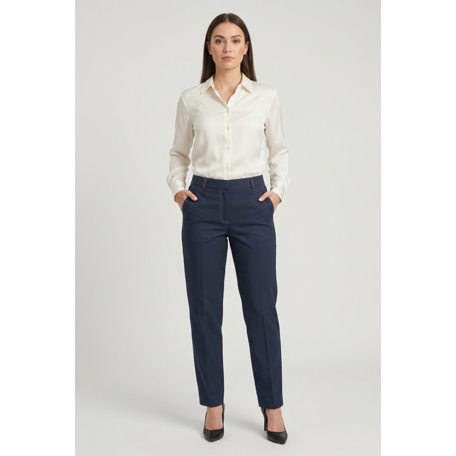 Brunello Cucinelli Wodark Blue Tailored Trousers