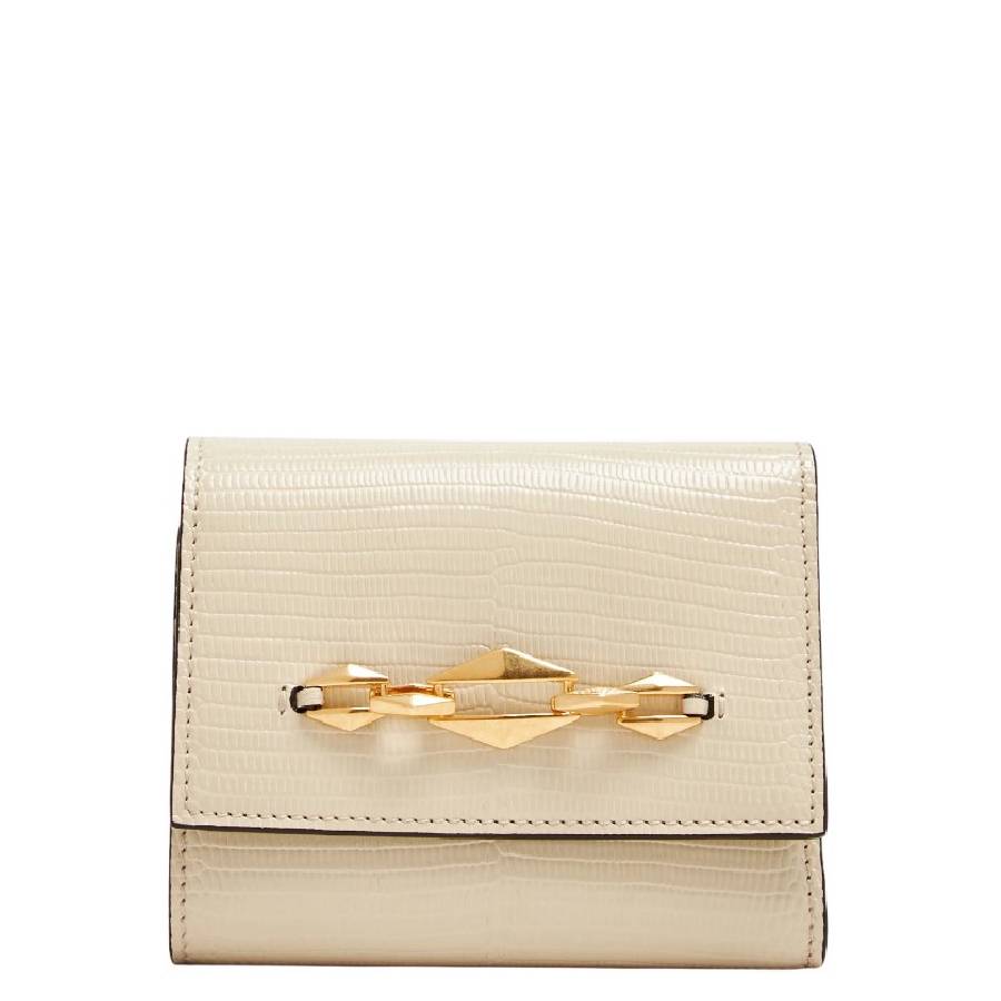 Jimmy Choo Marinda Diamond-Chain Leather Wallet