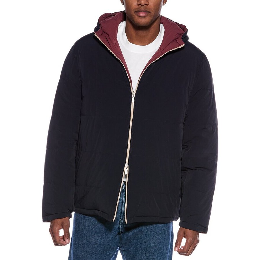 Brunello Cucinelli Quilted Hooded Down Jacket — Navy