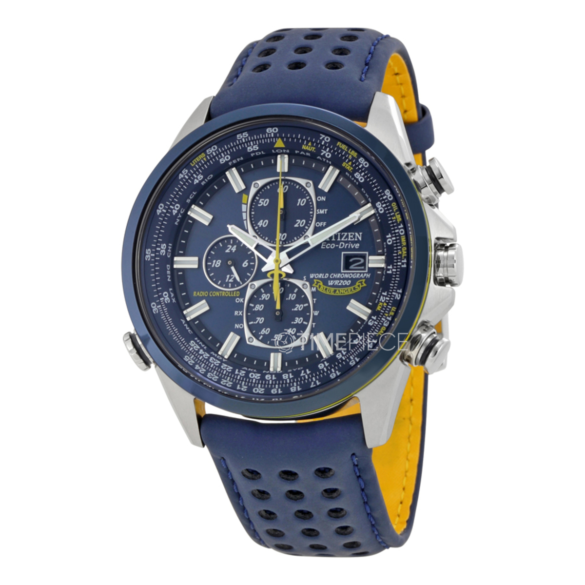 Citizen Eco Drive Blue Angels World Chronograph Mens Watch AT8020-03L