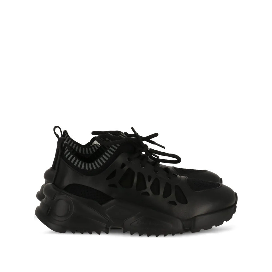 Ferragamo Ladies Black Sneakers