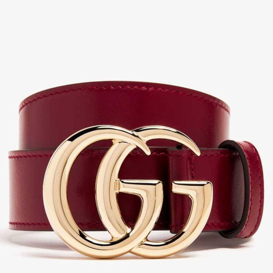 Gucci GG Marmont Buckle Thin Leather Belt