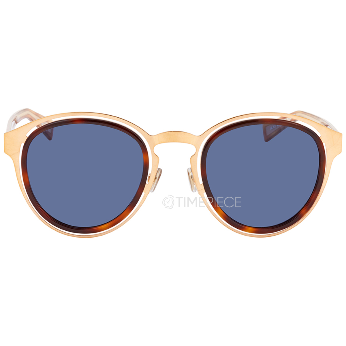 Dior Blue Round Ladies Sunglasses DIOROBSCURE 06J KU 49