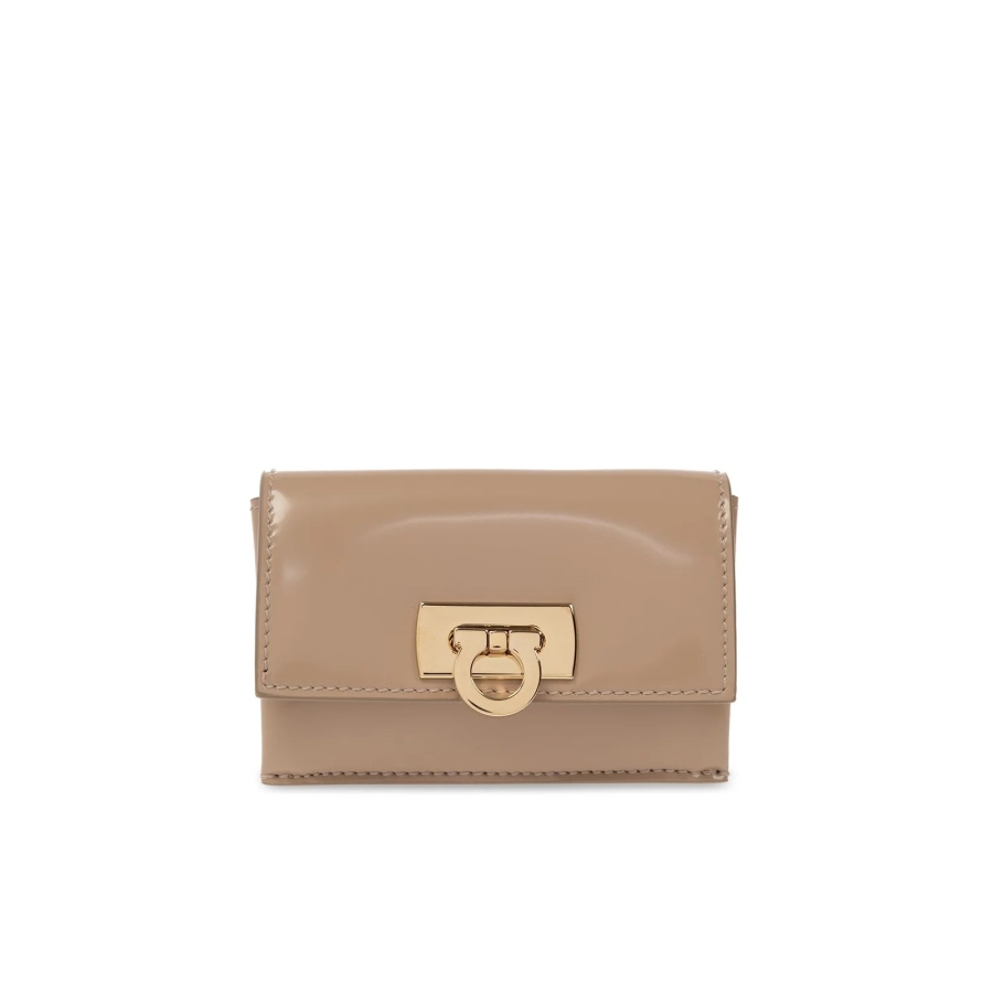 Salvatore Ferragamo Card Case With Gancini Clasp