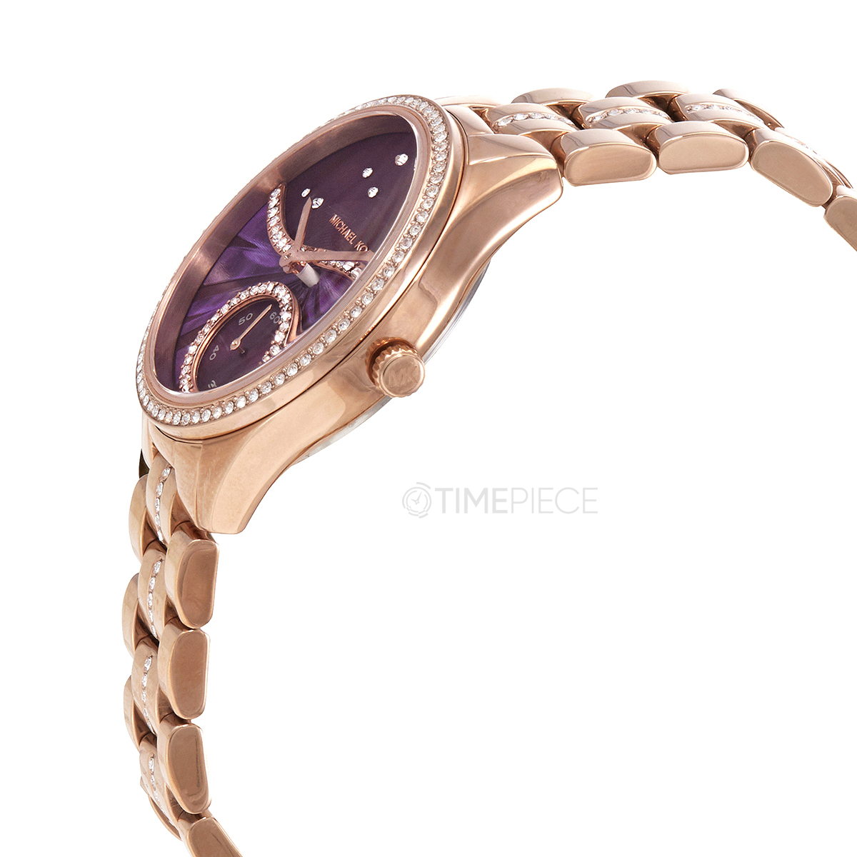 Michael Kors Lauryn Quartz Diamond Purple Dial Ladies Watch MK4437