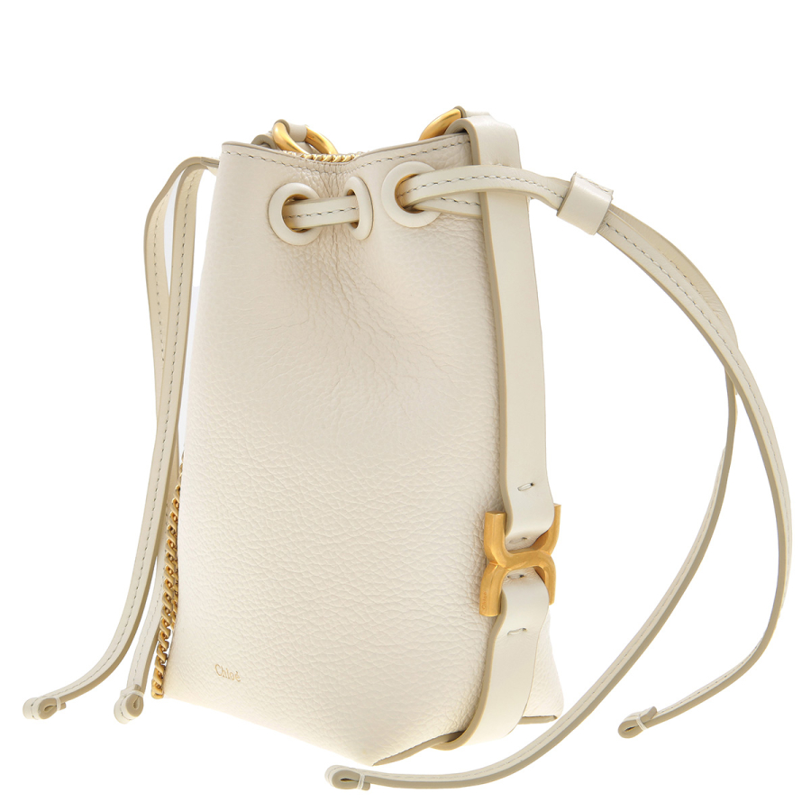 Chloe Marcie Grained Leather Micro Bucket Bag