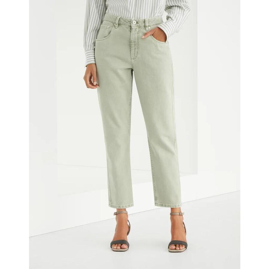 Brunello Cucinelli Tailored Cotton Trousers — Green