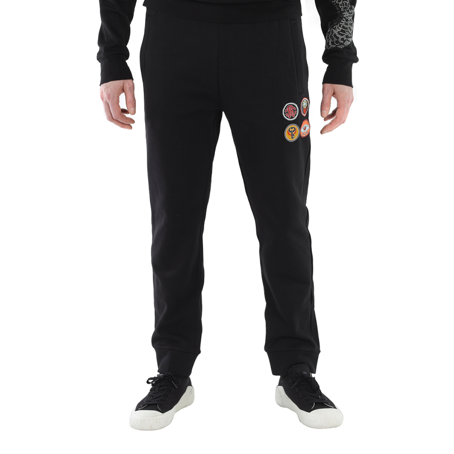 Roberto Cavalli Mens Black Lucky Symbols Track Pants