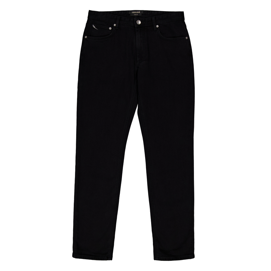Roberto Cavalli Men's Black Slim-Fit Jeans