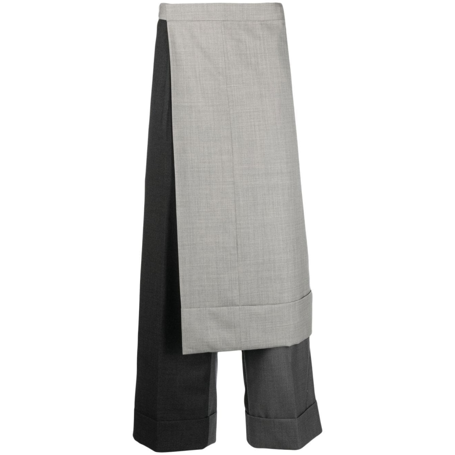 Thom Browne Mens Dark Grey Funmix Twill Trousers Skirt
