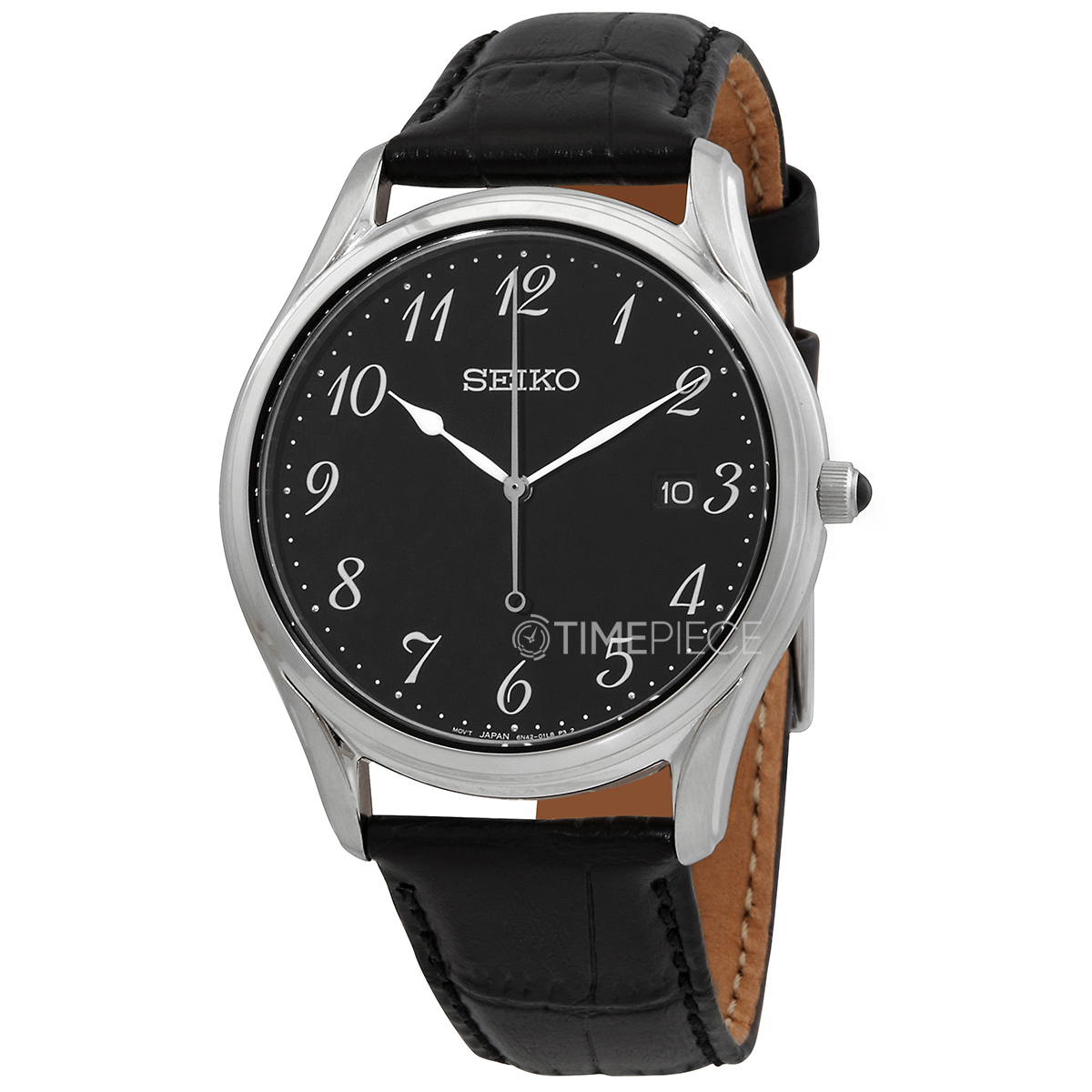 Seiko Quartz Black Dial Mens Watch SUR305P1