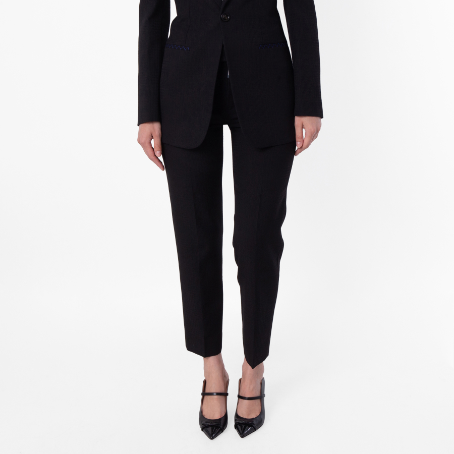 Burberry Tailored Virgin Wool Cropped Trousers