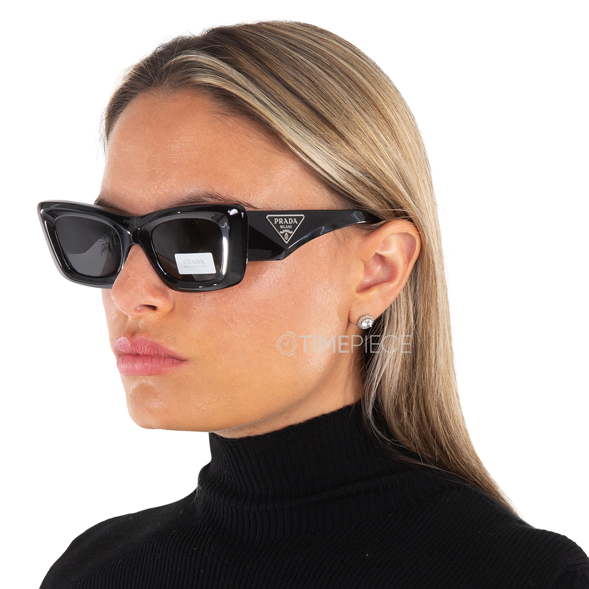 Prada Dark Grey Cat Eye Ladies Sunglasses PR 13ZS 1AB5S0 50