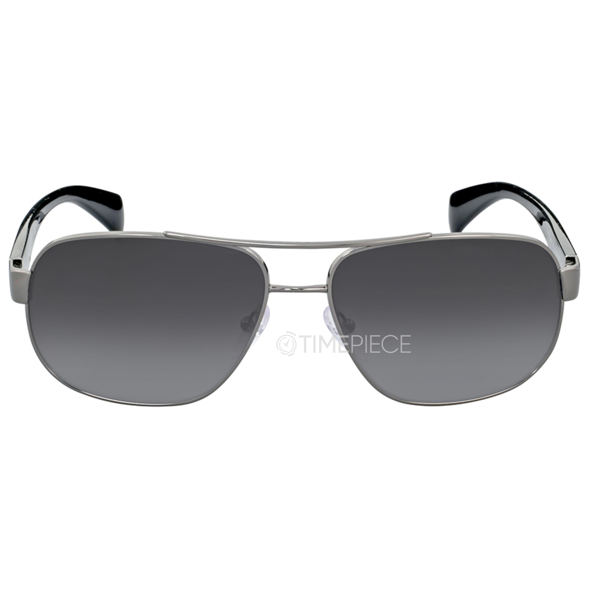 Prada Rectangle Pilot Grey Gradient Polarized Mens Sunglasses