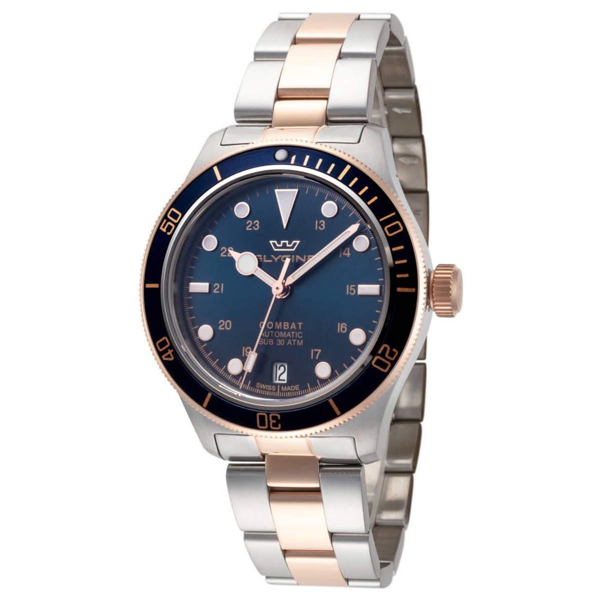 Glycine Combat Sub Automatic Blue Dial Ladies Watch GL0340