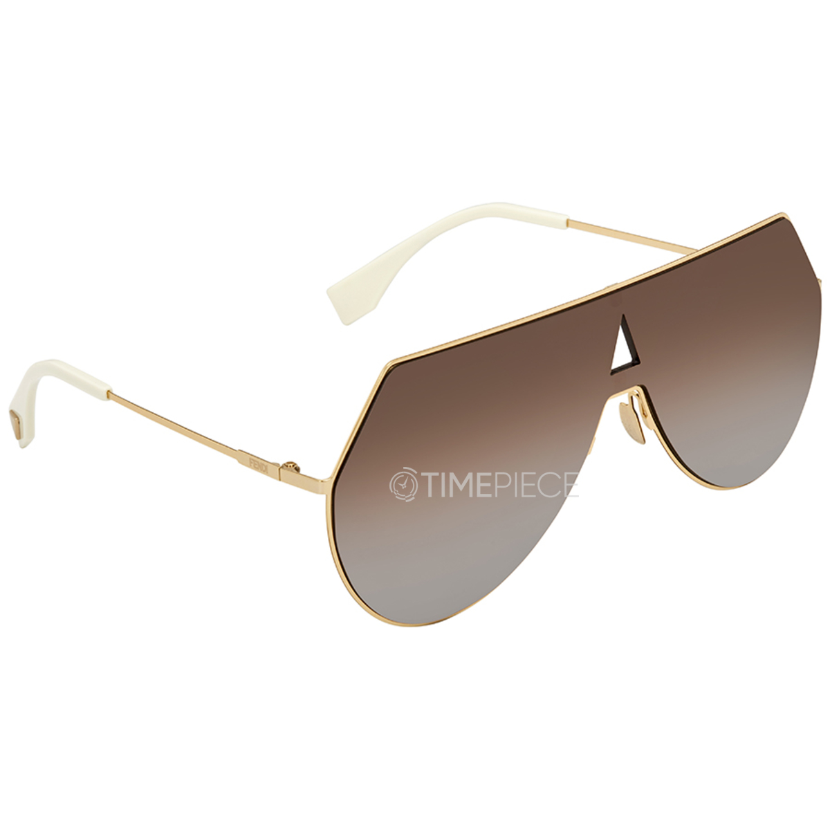 Fendi - Fendi Code - Shield Sunglasses - Gold - Sunglasses - Fendi