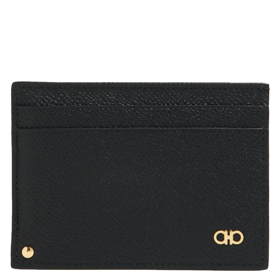 Ferragamo Gancini Leather Credit Card Holder