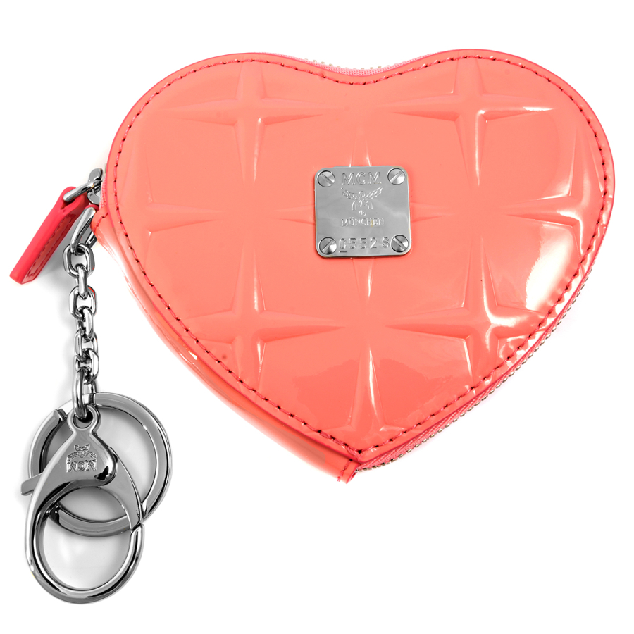 MCM Ladies Heart Coin Pouch Charm Wallet